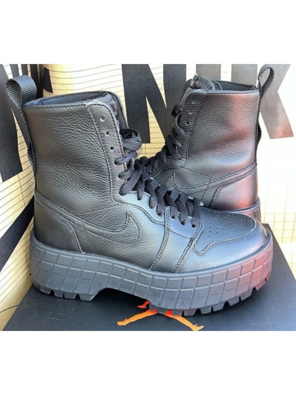 NEW Nike Air Jordan 1 High Brooklyn Black Boots FJ5737-001 Women's Size 6.5